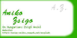 aniko zsigo business card