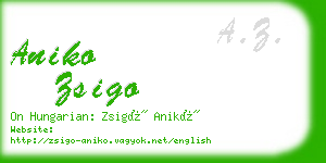 aniko zsigo business card